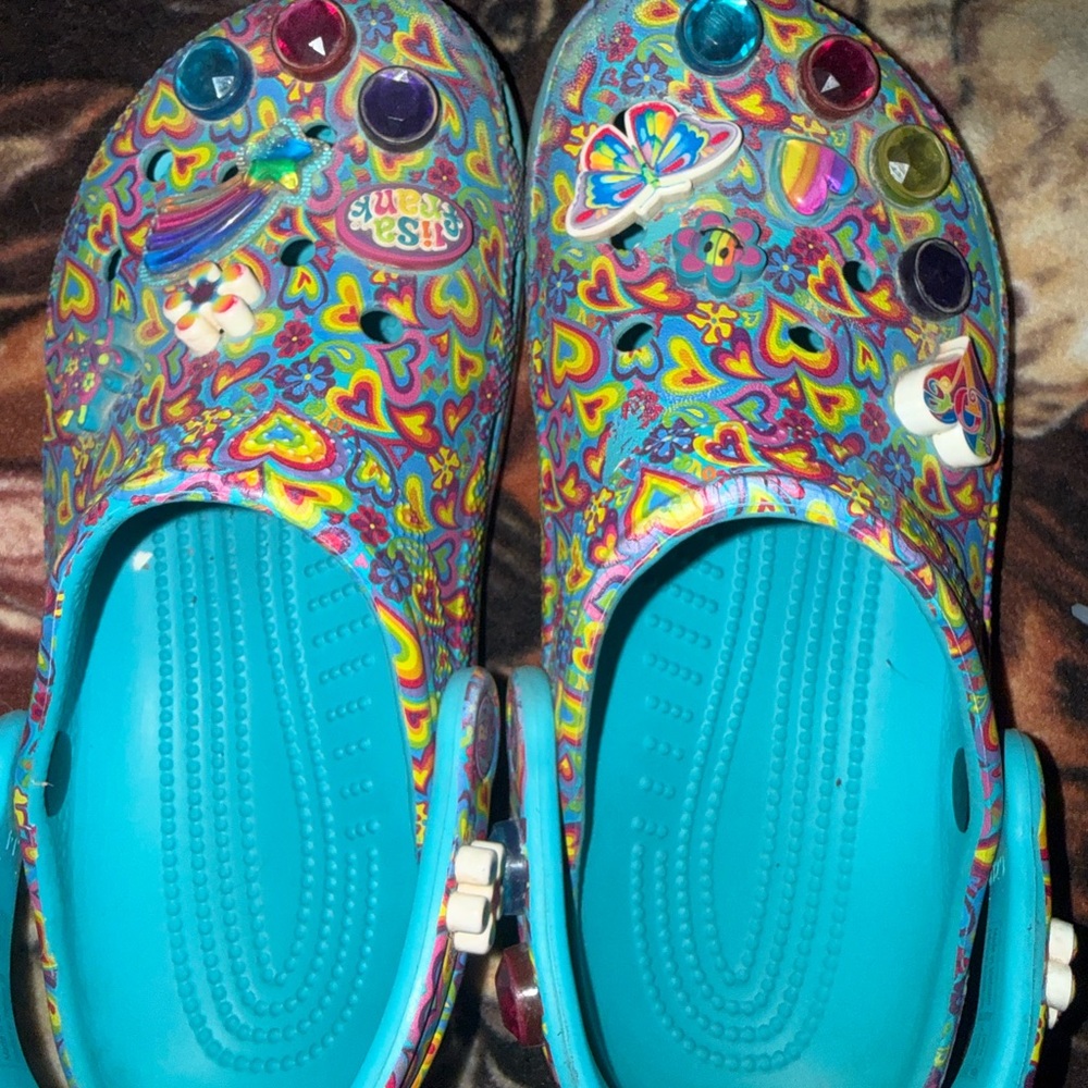 CROCS Kids Multicolor Patterned Clogs Lisa Frank’s.
